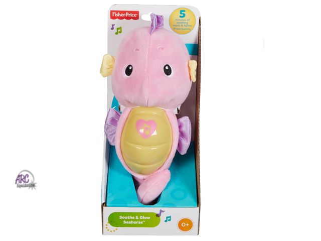 Lot 56-317230 - New, Fisher-Price Soothe &amp; Glow Seahorse, Musical Plush Toy &amp; Sound Machine for Baby with Li...