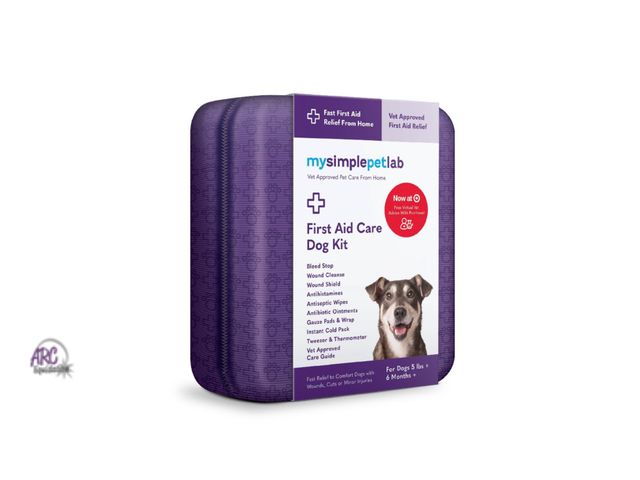 Lot 56-157913 - New MySimplePetLab Dog First Aid Kit, Purple Carrying Case