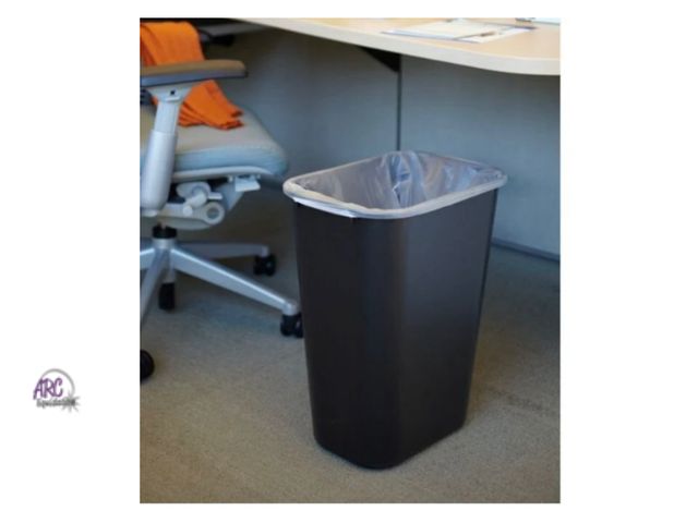 Lot 56-101642 - New Rubbermaid 10.25 Gallon Plastic Office Trash Can, Black