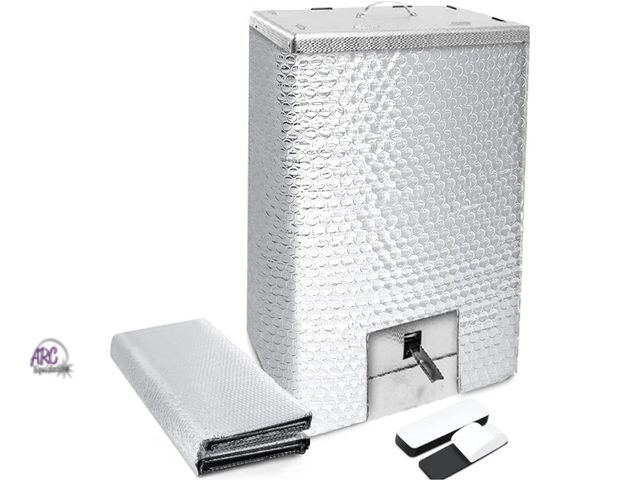 Lot 56-529840 - New,2 Pack Electric Smoker Insulation Blankets with Hook and Loop Tape 63 x 25 Inch Silver Thick Alu...