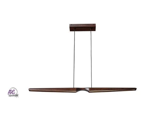 Lot 56-763751 - New in box.  Couple small dings. Sagittarius LED Linear Island Chandelier 52in LED Linear Chandelier...