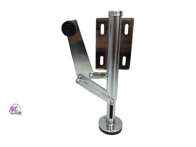 Lot 56-483964 - New - Vestil Steel Floor Lock - Left Side Mount, Retracted Height 10in., Extended Height 12in., Silv...