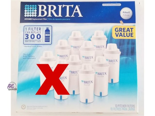 Lot 56-511265 - NEW-MISSING 2 FILTERS-Brita 8 count pitcher filters-fits all brita pitchers and dispensers
