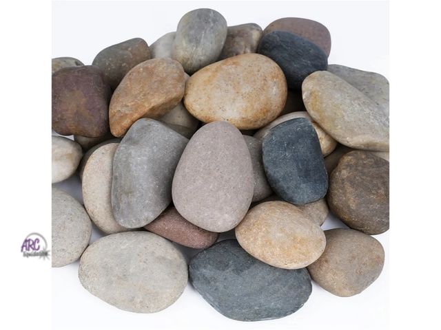 Lot 56-759051 - New Pulovin 20 lbs River Rocks for Aquarium, 3-4 Inch Fish Tank Rocks, Natural Decorative Garden Roc...