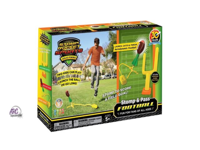 Lot 56-698222 - New! Stomp Rocket - Stomp &amp; Pass Toy Football Set - Plastic, Foam, Paper -  5 Years and up