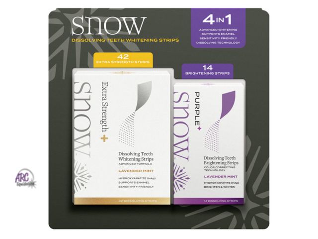 Lot 56-335461 - New open box, SNOW Dissolving Teeth Whitening Strips, 31 Extra Strength Treatments and 8 Brightening...