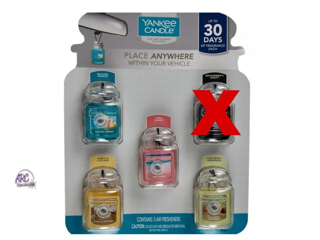 Lot 56-333060 - New Yankee Candle Car Jar Ultimate Multipack, 4 Air Fresheners