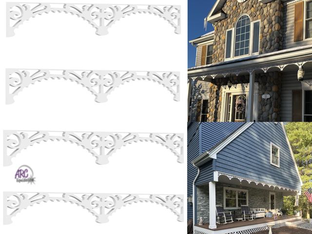 Lot 56-393713 - New, Lot of 4 48” Ekena Millwork Genova Architectural Grade PVC Running Trim White
