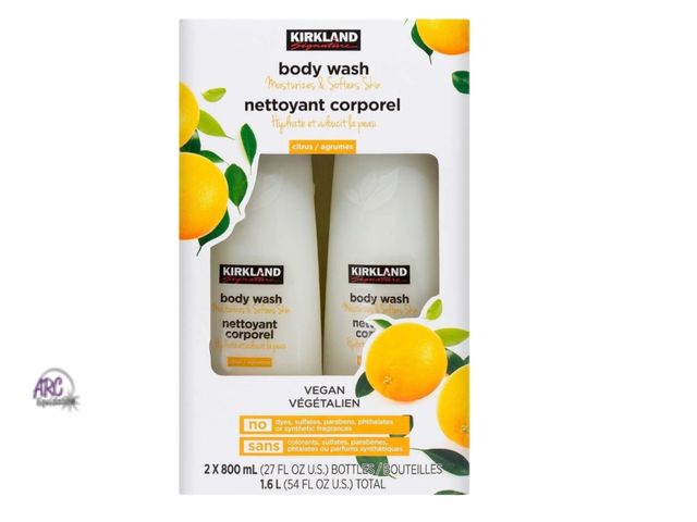 Lot 56-334360 - New Kirkland Signature Liquid Body Wash Citrus 27 Fluid Ounce (Pack of 2)