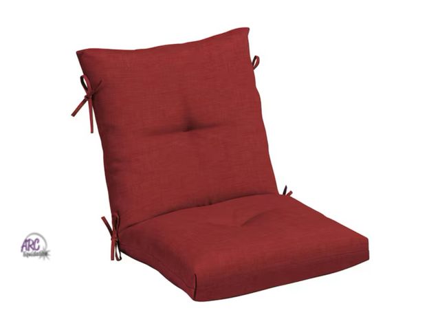 Lot 56-270398 - NEW 21 in. x 21 in. Outdoor Plush Modern Tufted Blowfill Dining Chair Cushion, Red Leala