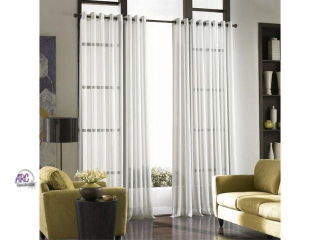 Lot 56-264224 - NEW LOT OF 4 Curtainworks Soho Voile Grommet Panels 59” x 63" , Winter White,