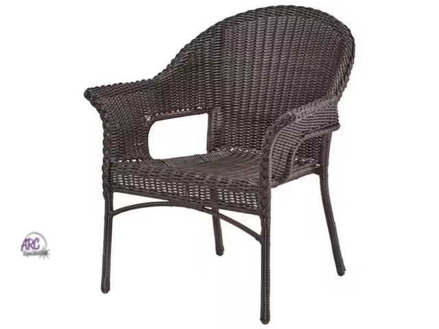 Lot 56-606460 - New - Emerald View Brown Wicker Outdoor Stack Lounge Chair