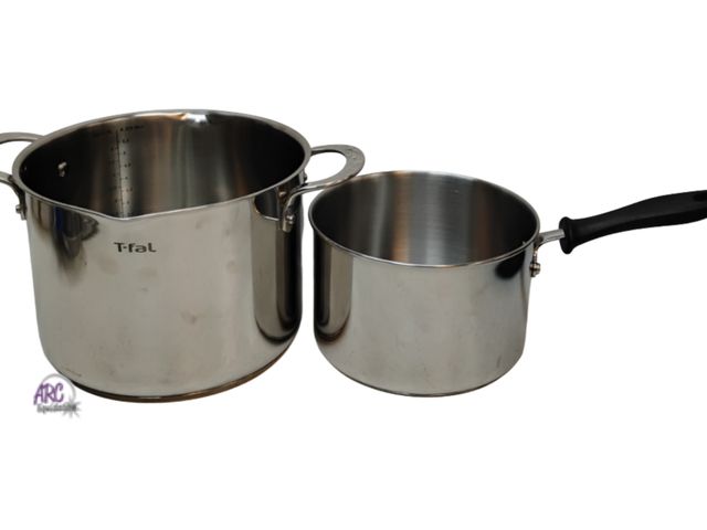 Lot 56-512734 - NEW-2 PIECE t-fal 6.2 Qt max pot, 3Qt farberware pot with handle
