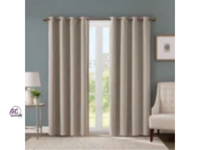 Lot 56-795914 - New 2 panels. SunSmart Total Blackout Lined Panel Pair with Grommets. 52" x 84"