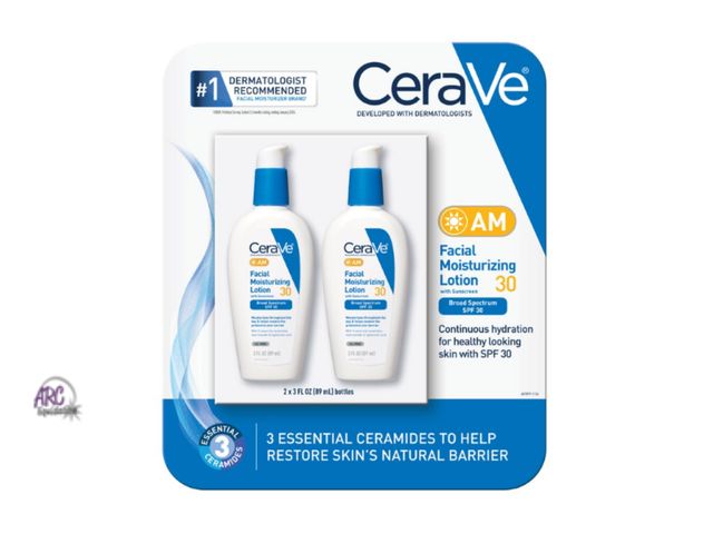 Lot 56-220761 - New - 2 Pack CeraVe AM Facial Moisturizing Lotion With Sunscreen 30 SPF 2 x 3 Fl Oz {89 mL} Bottles