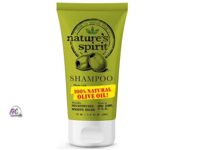 Lot 56-328961 - New lot of 12, Nature's Spirit Anti-Frizz Olive Oil Shampoo Travel Size 2.5 ounce