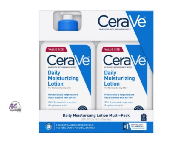 Lot 56-458361 - New Open Package - 16 fl oz, 2-count - Cerave Daily Moisturizing Lotion