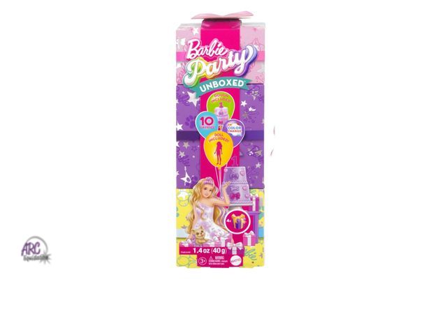 Lot 56-312830 - New, Barbie Party Unboxed Pet Birthday Series Doll &amp; Accessories, Birthday Bows Set with 10 Surp...