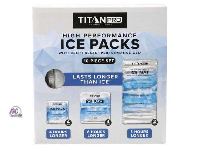 Lot 56-509365 - NEW IN BOX-Titan PRO by Arctic Zone High Performance 10-piece Ice Packs