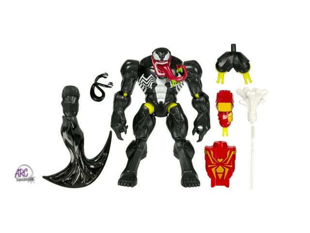 Lot 56-566630 - NEW-COSMETIC DENT ON TOP OF PLASTIC PACKAGING-MixMashers Marvel Spider-Man Venom Toy, 5” (12 cm) Ave...