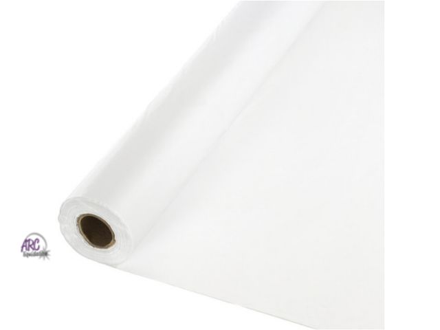 Lot 56-563318 - NEW-White plastic table roll-40"x100'-white