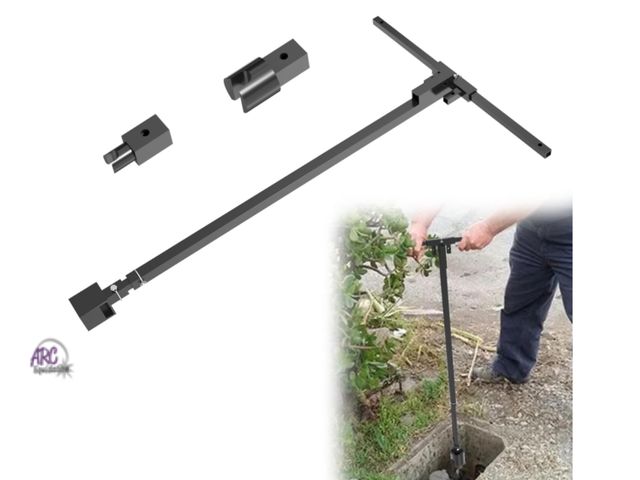 Lot 56-547542 - New In Box 3-in-1 Adjustable 2" Main Valve Key with 1" Curb Key, 2" Curb Key Easy Valve Opening and ...