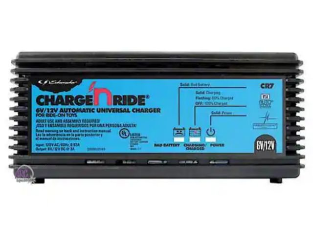 Lot 56-516913 - New Open Box Not Tested Schumacher Universal For Ride-On Toys Battery Charger: 3A, 6V/12V
Part # CR7