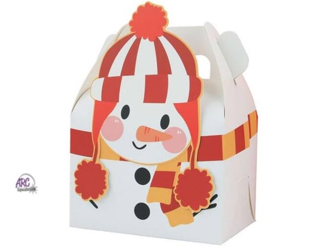 Lot 56-152030 - New 50PCS Christmas Gift Treat Boxes 3D Santa Claus Snowman Elk Candy Treat Box for Kids Christmas G...