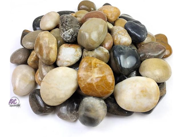 Lot 56-630750 - New 40lbs Large River Rocks for Landscaping, 3-4" Decorative Pebbles for Garden Design, Hand-Picked ...