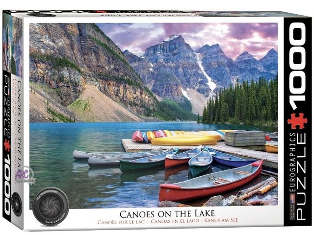Lot 56-151130 - New EuroGraphics Canoes on The Lake Jigsaw Puzzle (1000-Piece)