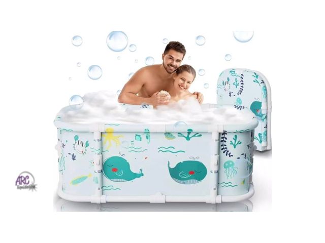 Lot 56-266950 - Portable Bathtub, 47“ Foldable Bathtub-Installation Free, 7 Layers Thicken with Metal Support, Thera...