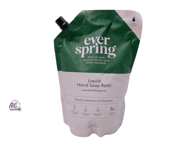 Lot 56-160413 - New Everspring Liquid Hand Soap Refill - Lavender &amp; Bergamot - 34 fl oz