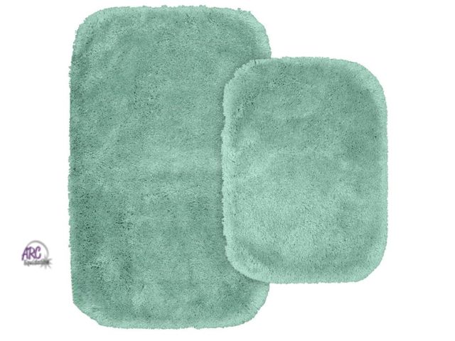 Lot 56-575520 - NEW-2 piece rug-21" x 34", 22"x 60"-seafoam-bath rugs