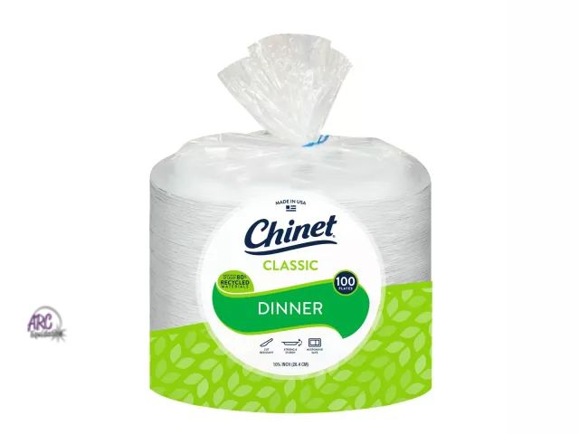 Lot 56-463911 - NEW-SEALED-Chinet dinner plates-100ct-10 3/8 in