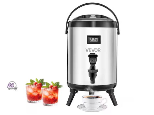 Lot 56-613561 - New opened box - Vevor Insulated Beverage Dispenser 1. 5Gal. /6L Stainless Steel with Spigot &amp; T...