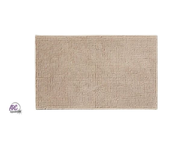 Lot 56-475212 - NEW-SMIRY-luxury chenille bathroom rug 17" x 24" beige