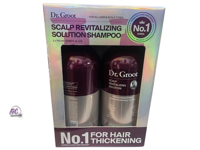Lot 56-458961 - New Open Box  2 count  - 23.66oz each - Dr. Groot Scalp Revitalizing Solution Shampoo
