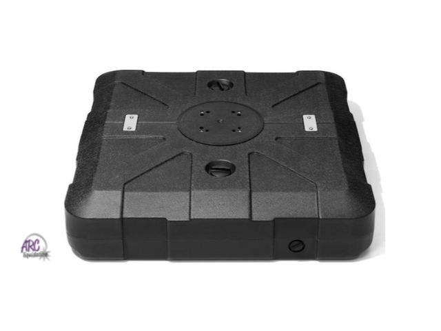 Lot 56-754960 - New in box. 350 lbs. Sand/Water Fillable 3D Surface Square HDPE Offset Cantilever Patio Umbrella Bas...