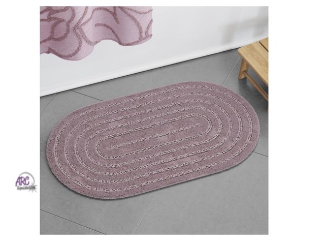 Lot 56-115224 - New Beautiful Oval Cotton Bath Rug by Drew Barrymore, Rose Pink, 20" x 34"