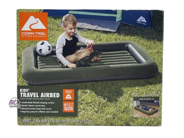 Lot 56-292413 - NEW Ozark Trail Kids Air Mattress, Indoor or Outdoor Air Bed, Blow Up Mattress