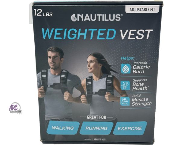 Lot 56-307060 - New- out of box Nautilus 12LBS Weighted Vest