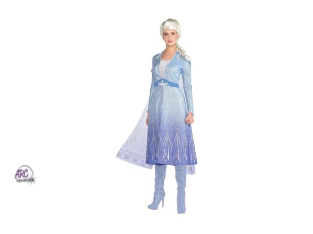 Lot 56-196419 - New Disney Frozen 2 Elsa Travel Halloween Costume for Women, Size Small (2-4)