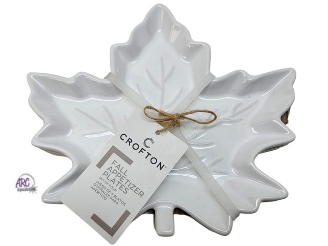 Lot 56-837129 - New - Crofton Fall Appetizer Plates - 4pk - 7.80in x 6.85in