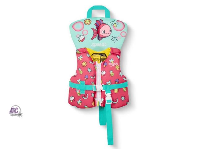 Lot 56-322460 - New Speedo Kids' Pinky the Fish
Life Jacket Vest - Pink
Lemonade Size Infant under 30 pounds