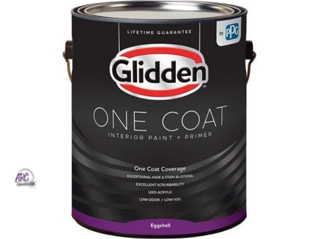 Lot 56-391813 - New,PPG Glidden GLOIN20WB01 1 Coat Interior Latex Eggshell White Pastel Base Paint, 3.66 L