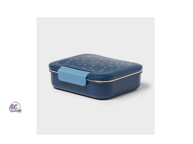Lot 56-161132 - New Pillowfort bento box leakproof dishwasher safe, top rack only (Blue Star)