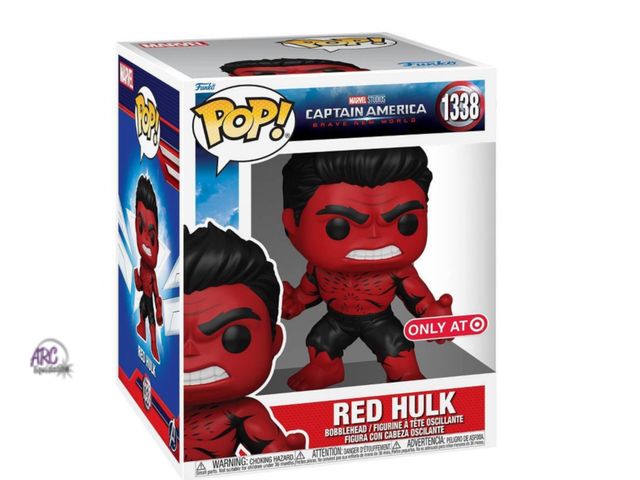 Lot 56-313130 - New, Funko POP! Marvel: Captain America Brave New World Red Hulk Retro Comic Deco Figure