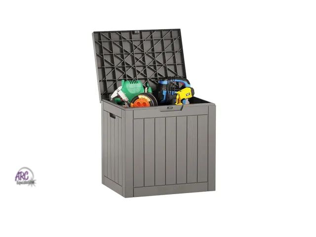 Lot 56-754598 - New Outdoor Storage Box, 31 Gallon Deck Box Indoor and Outdoor Use, Waterproof Resin Storage Bin for...