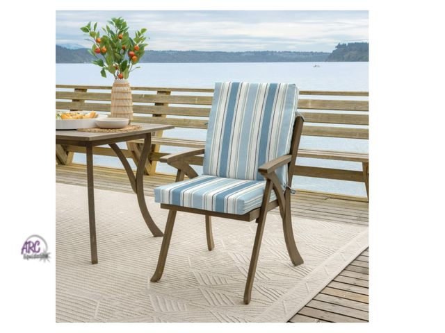 Lot 56-137798 - New ARDEN Outdoor Dining Chair Cushion, 20 in x 20 in, Weather-Proof, Rain-Proof, Fade Resistant Pat...