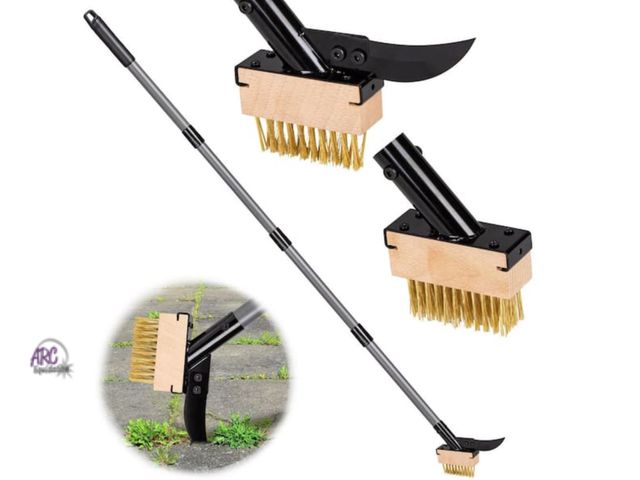 Lot 56-638765 - New Opened Box - WaLensee 58 in. Moss and Weed Remover Wired Grout Cleaner Brush Weeder for Cleaning...